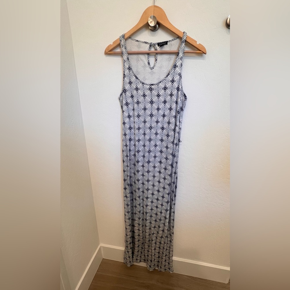 Lucky Brand Blue and White Maxi Dress